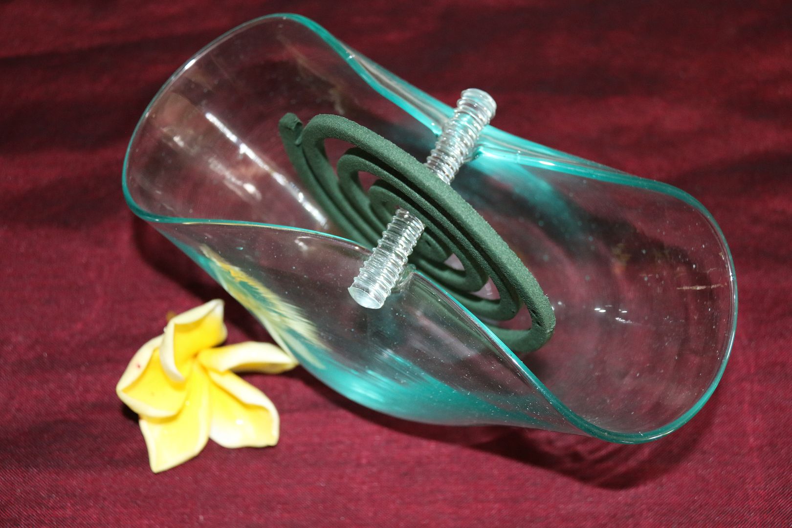 NEW Balinese Glass Mozzie Coil Holder Mosquito Coil Holder 2 Styles